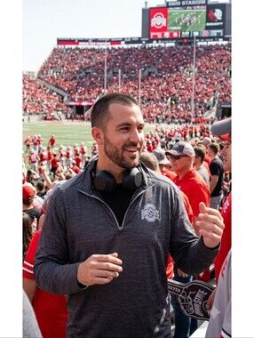 Ohio State  Buckeyes Varsity Quarter Zip Pullover Gray Size XXL